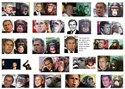 Найди хоть одно отличие между обезьяной и президентом Бушем    179 Kb